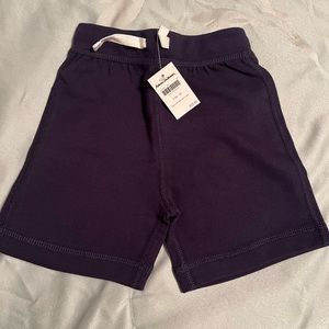 Hanna Andersson navy blue cotton shorts toddler boy 3 / 90cm new with tags